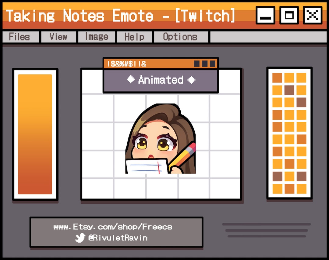 Taking Notes Emote / Brown Hair - [animated] - Etsy