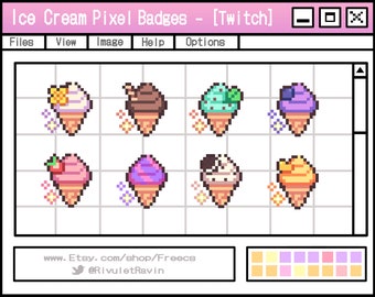 Ice Cream Pixel Sub badges - [Twitch]