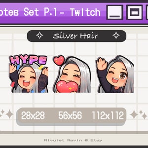 Silver Hair Emotes Set P.1 - [ Female ]