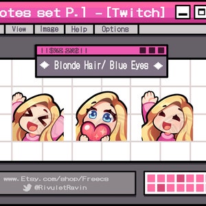 Cheveux blonds ondulés / Yeux bleus - P.1