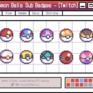 Poke Balls Twitch Sub / Cheer Badges Pixel Art - seaosaur's Ko-fi Shop -  Ko-fi ❤️ Where creators get support from fans through donations,  memberships, shop sales and more! The original 'Buy