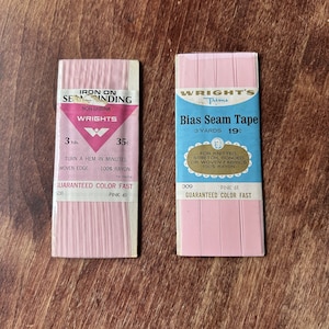 Bias Tape 1 Single Fold Pink 1 Double Fold 2 Pkgs