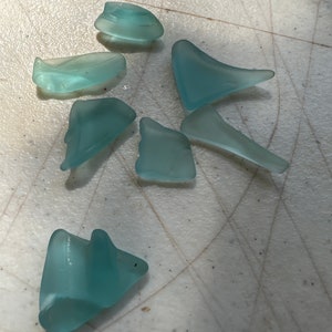 Pieces of Aqua Blue Glass-Depression Glass Jar-7 Thick Pieces Light Blue Glass-Art Suppy