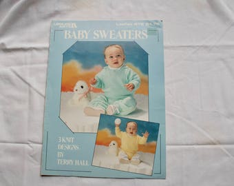 Baby Sweaters By Leisure Arts Leaflet 572, Knit Booklet from 1987,