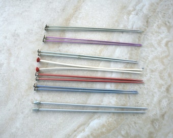 Vintage Knitting Needles, Boye, Susan Bates, Metal, Plastic, Various Sizes and Colors Knitting Needles