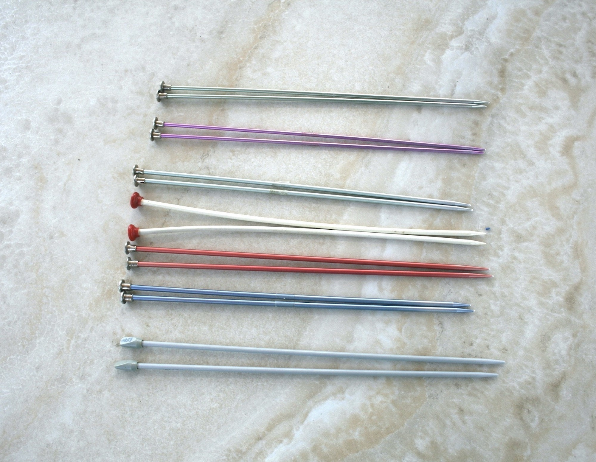 Vintage Knitting Needles, Boye, Susan Bates, Metal, Plastic, Various Sizes  and Colors Knitting Needles 