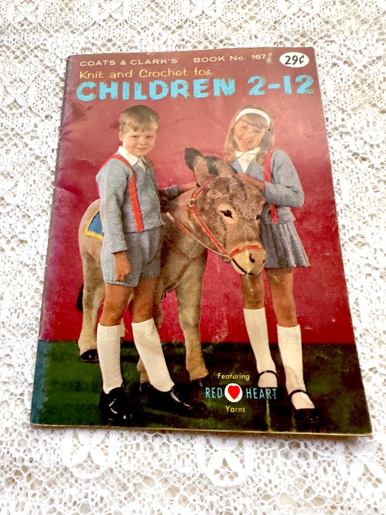 Coats & Clarks Book No. 167 Knit and Crochet for Children 2-12 - Etsy