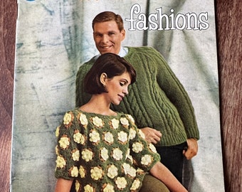 American Thread Co Star Book 196 New Dawn Mohspun Fashions Vintage Crochet Knitting Patterns