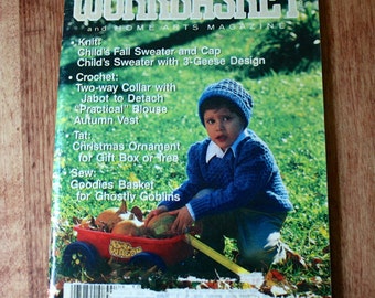 Workbasket Magazine Vintage Crafting Magazine ,Vintage craft book from 1987