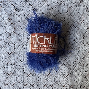 Bright Blue Tickle 100% Polyester Yarn for Crochet and Knitting