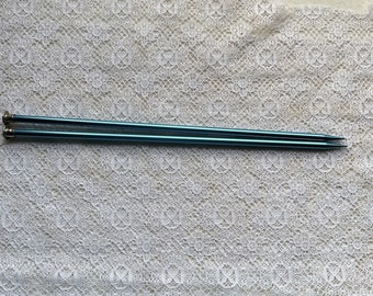 Boye Knitting Needle 14-inch Long Blue Aluminum Straight Used Needle Gift for Knitters