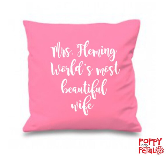 Wife Pillow Wife Cushion Personalized Anniversary Gift For Etsy