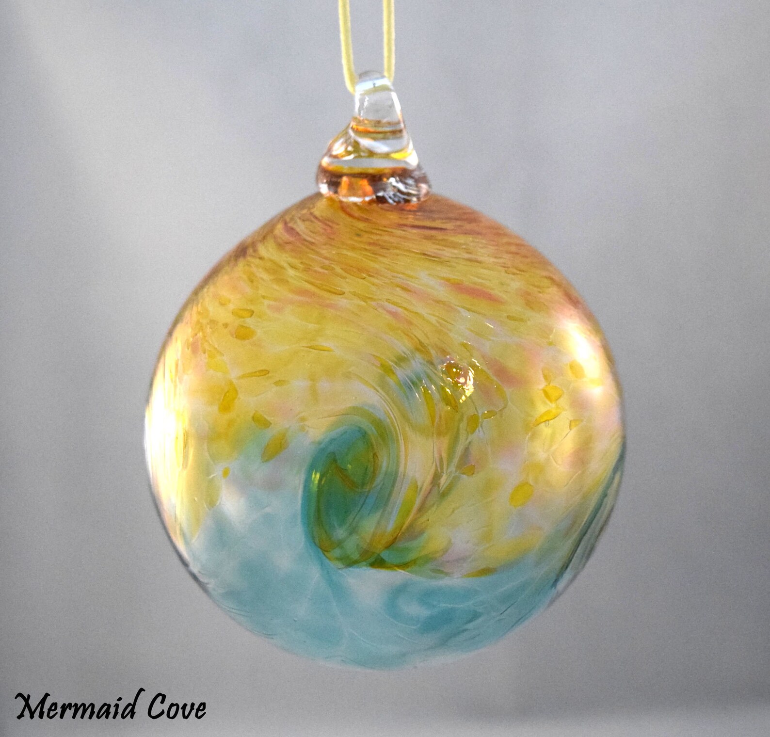 Beach Ornaments Sunset Ornaments Hand Blown Glass Glass Etsy