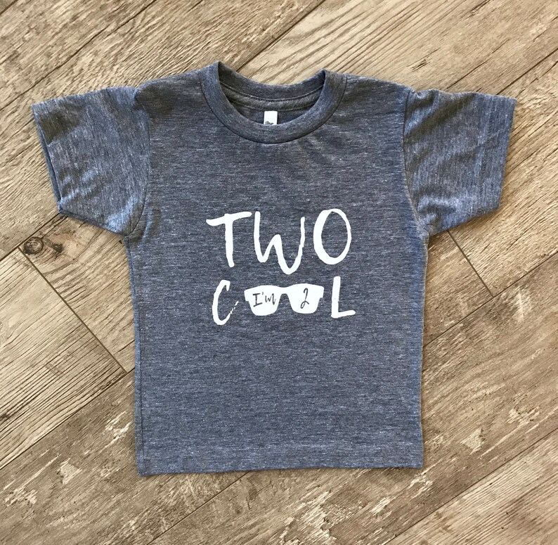 Boys Two Cool Shirt Two Year Old Shirt 2nd Birthday Shirt | Etsy