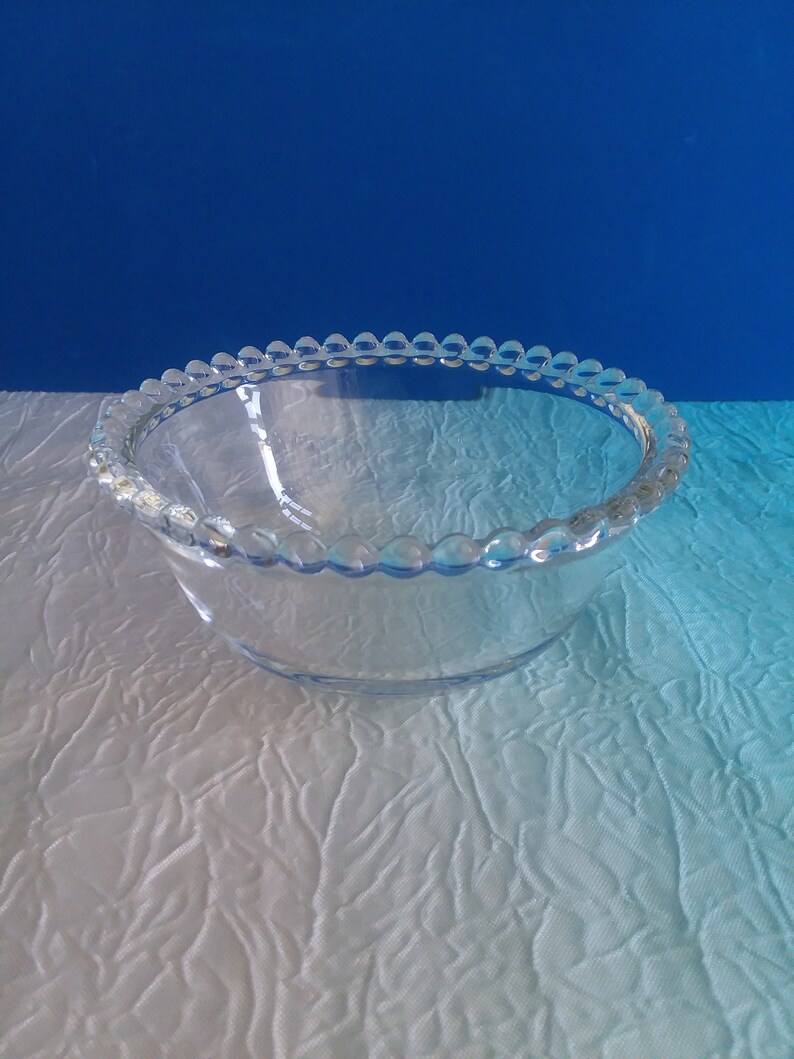 Imperial Glass Bowl Ohio Flat Bottom CANDLEWICK CLEAR STEM 3400 Belled