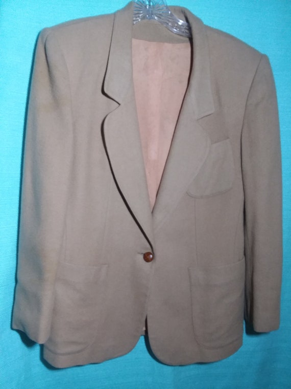 Vintage Single Breasted Blazer Jacket One-Button,… - image 10