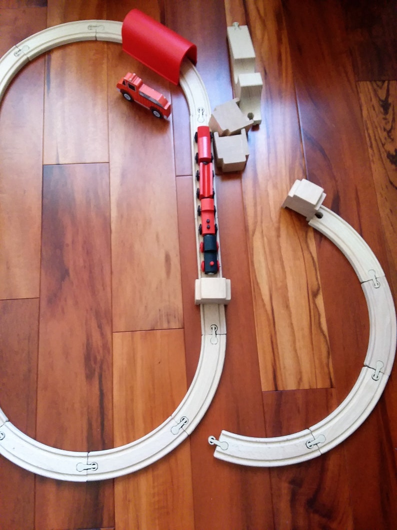 Ikea Wooden Toy Train Set with 35 Pieces Train Tracks and Etsy