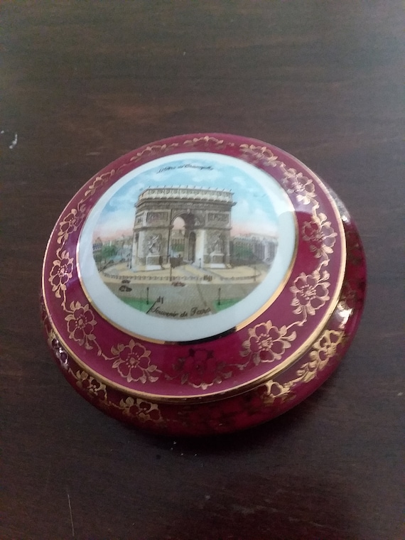 Limoges Porcelain Trinket Jewelry or Powder Box Round Lidded Etsy Israel