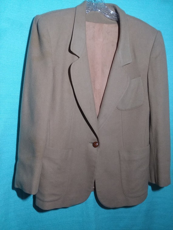 Vintage Single Breasted Blazer Jacket One-Button,… - image 5