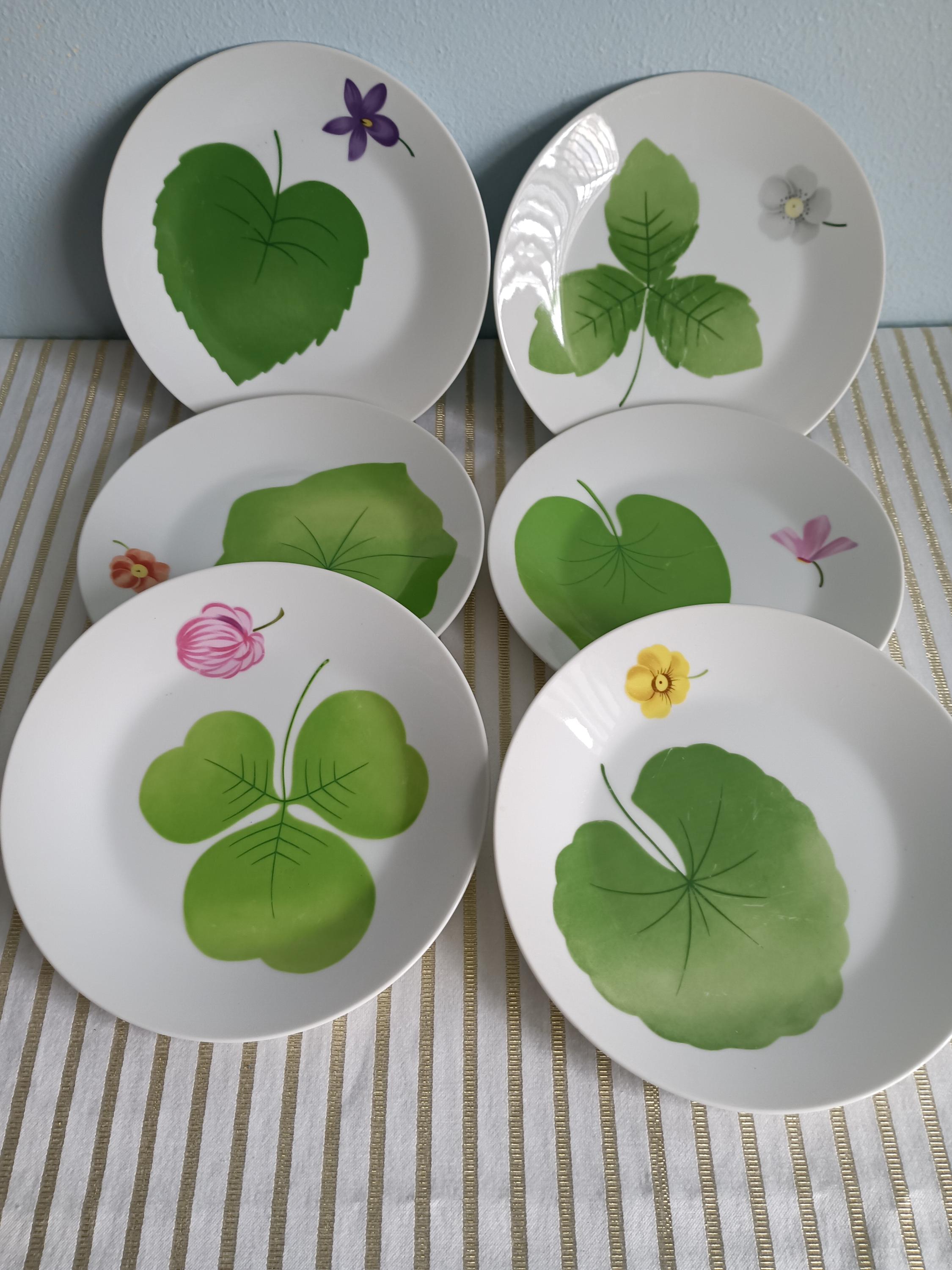 Vintage Salad Plates Set: Sigma Japan Ceramic Floral