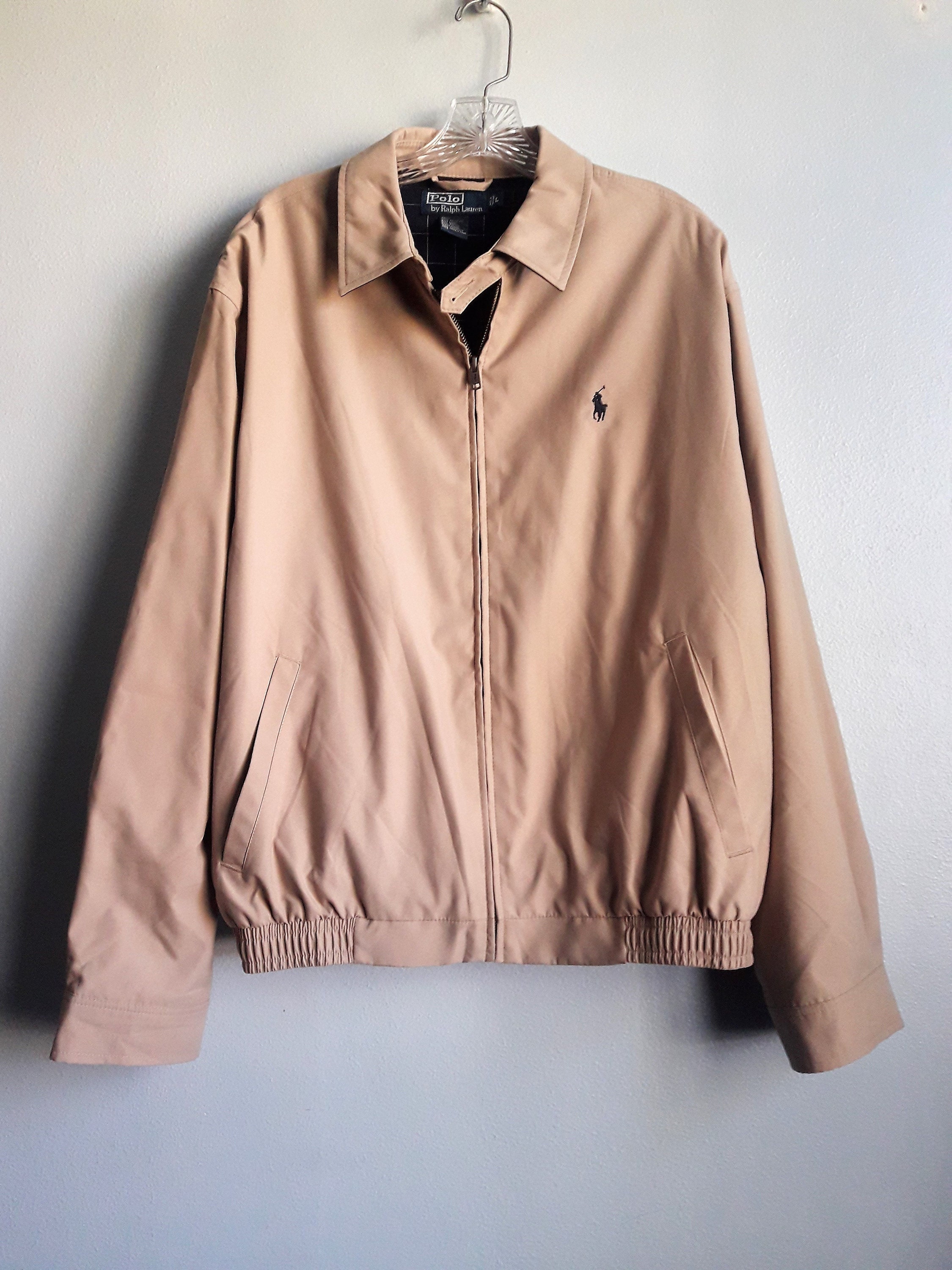 Polo by Ralph Lauren Casual Khaki Jacket Lined Long Sleeves - Etsy