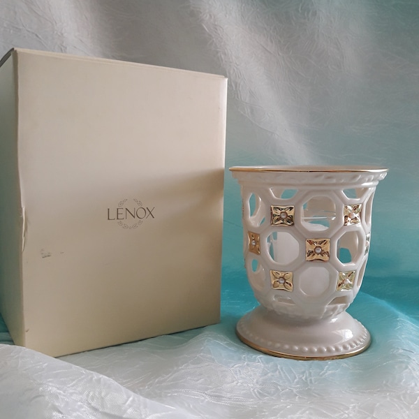 Lenox Florentine and Pearl Vase Etsy