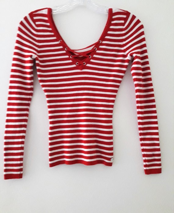Long Sleeve Striped Tee Pullover 