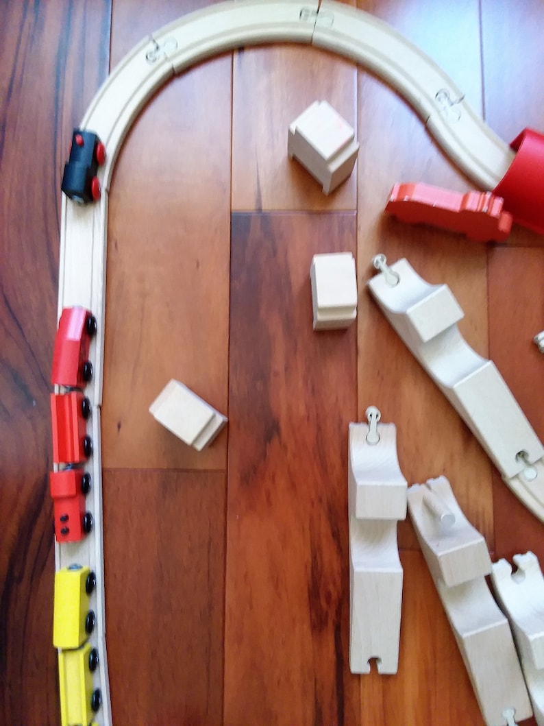 Ikea Wooden Toy Train Set with 35 Pieces Train Tracks and Etsy
