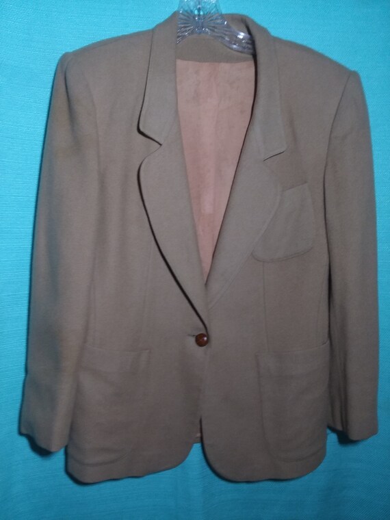 Vintage Single Breasted Blazer Jacket One-Button,… - image 3