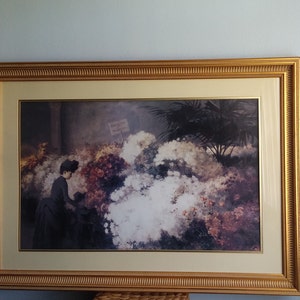 Wall Art Decor, The Chrysanthemum Show by Abbott Fuller Graves, Frame and Matted Fine Art Print, Decorative Floral Wall Decor, American Art