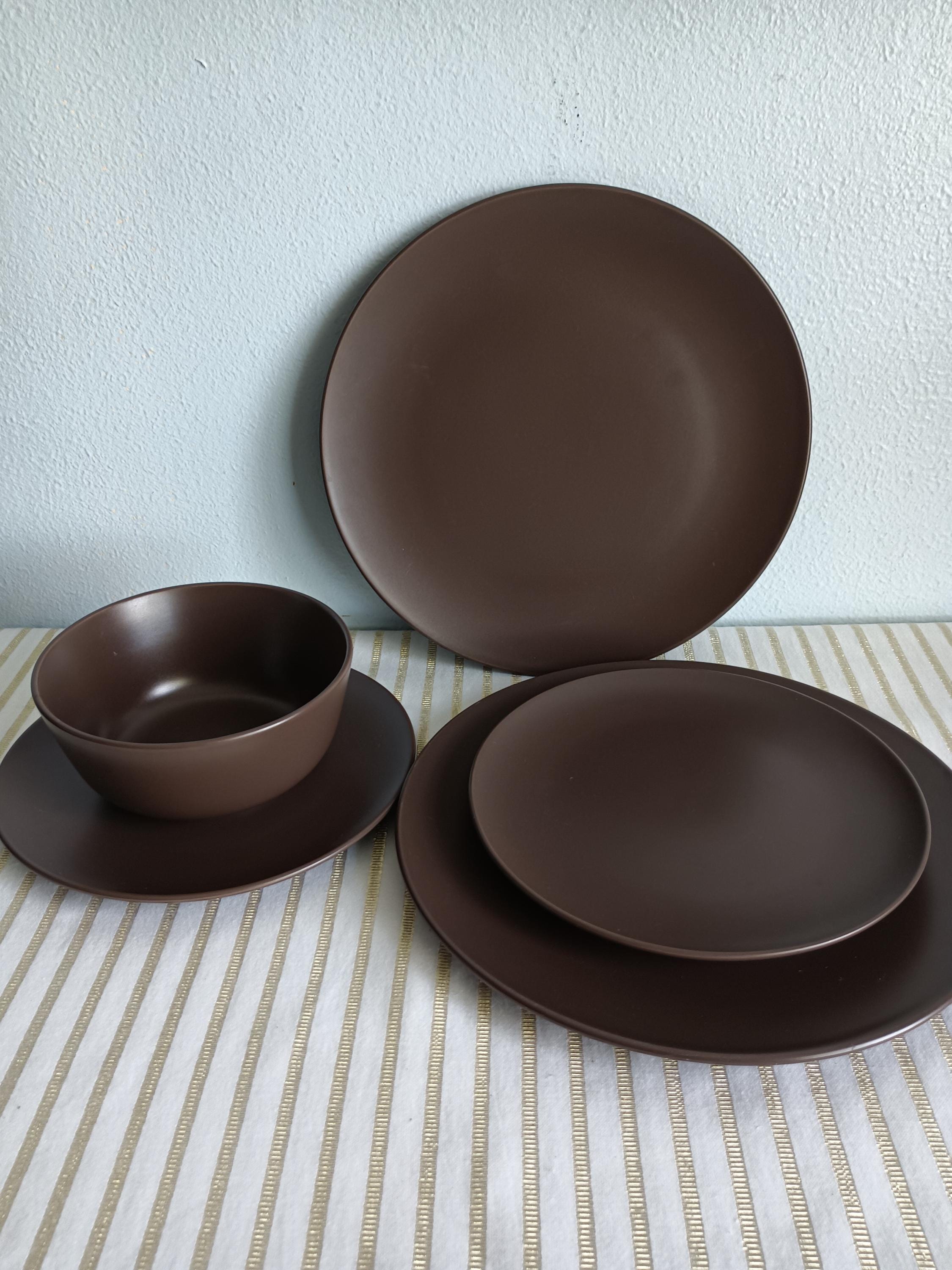 Ikea Dinera Braun Steingut Geschirr Set: Boho Geschirr