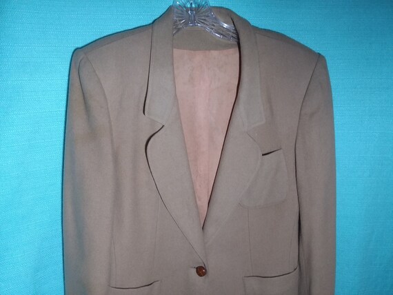 Vintage Single Breasted Blazer Jacket One-Button,… - image 2