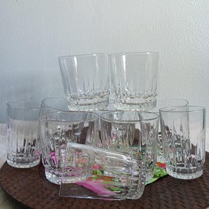 Vintage Arcoroc Lancer Whisky Gläser: Französische Cocktail Bar Gläser