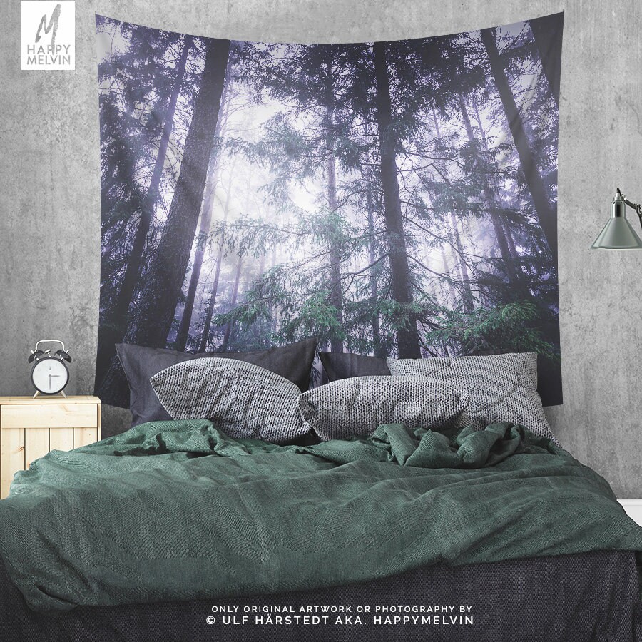 Forest Lights Tapestry Nature Tapestry Dreamy Dorm And