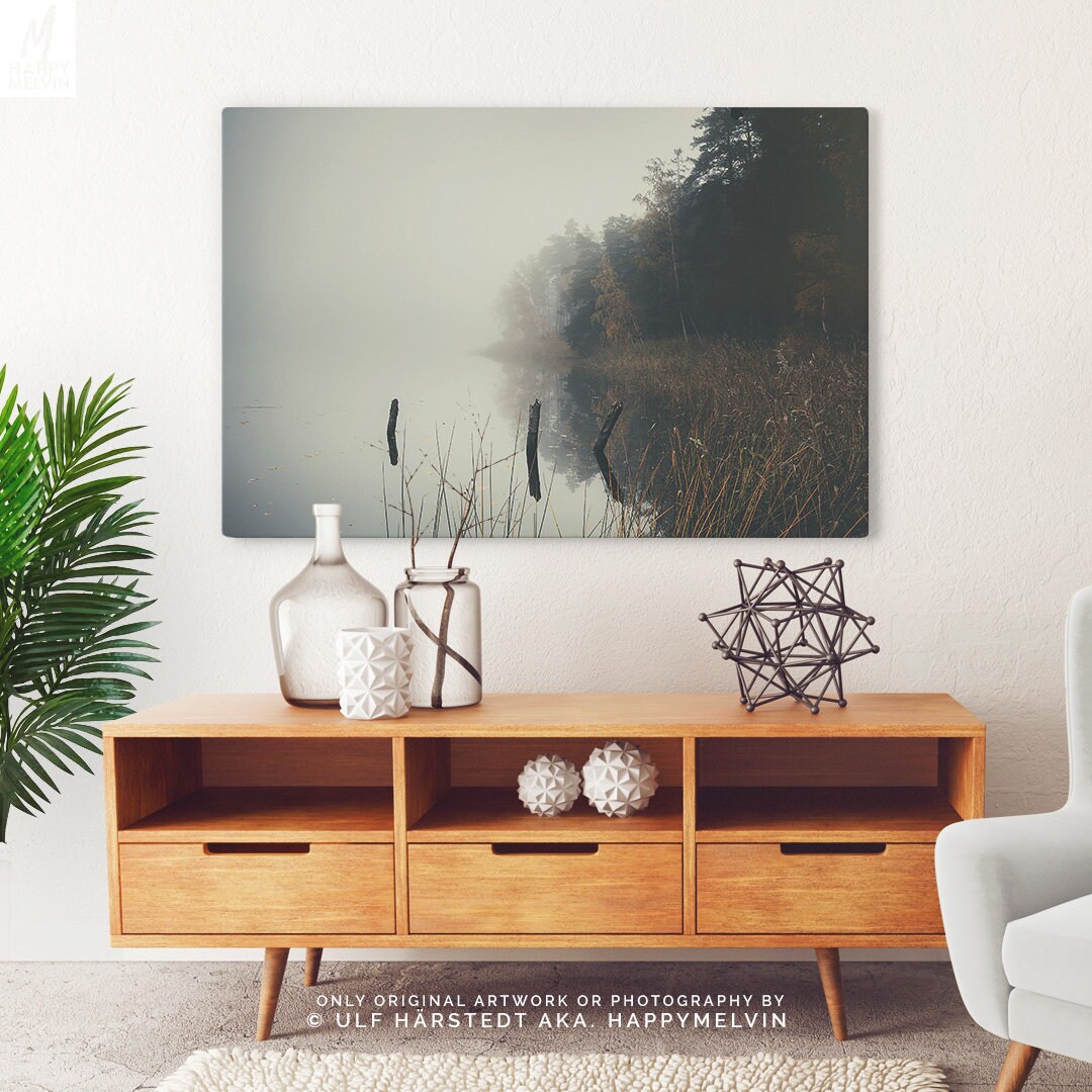 Home Furniture Diy Home Decor Items Beautiful Misty Lake Canvas