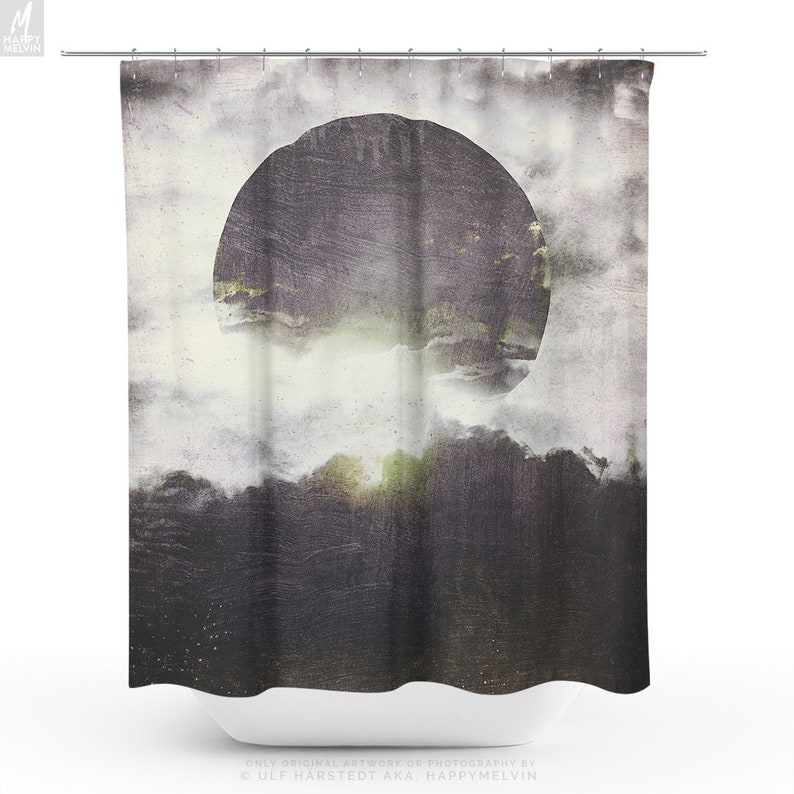 Moon Shower Curtain Abstract Bathroom Boho Decor Dorm And Unique Home Making A Statement