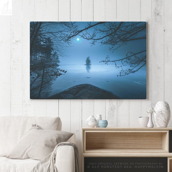 Lake Canvas Art Living Room Nature Wall Art And Wall Decor Etsy