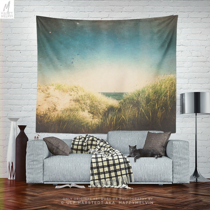 Vintage Beach Wall Tapestry Bedroom Nature Wall Decor Summer Etsy
