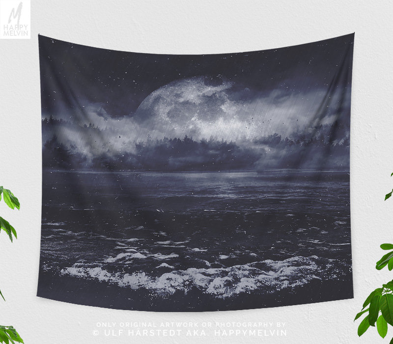 Moody Nature Wall Tapestry Fog Landscape Tapestry Dreamy