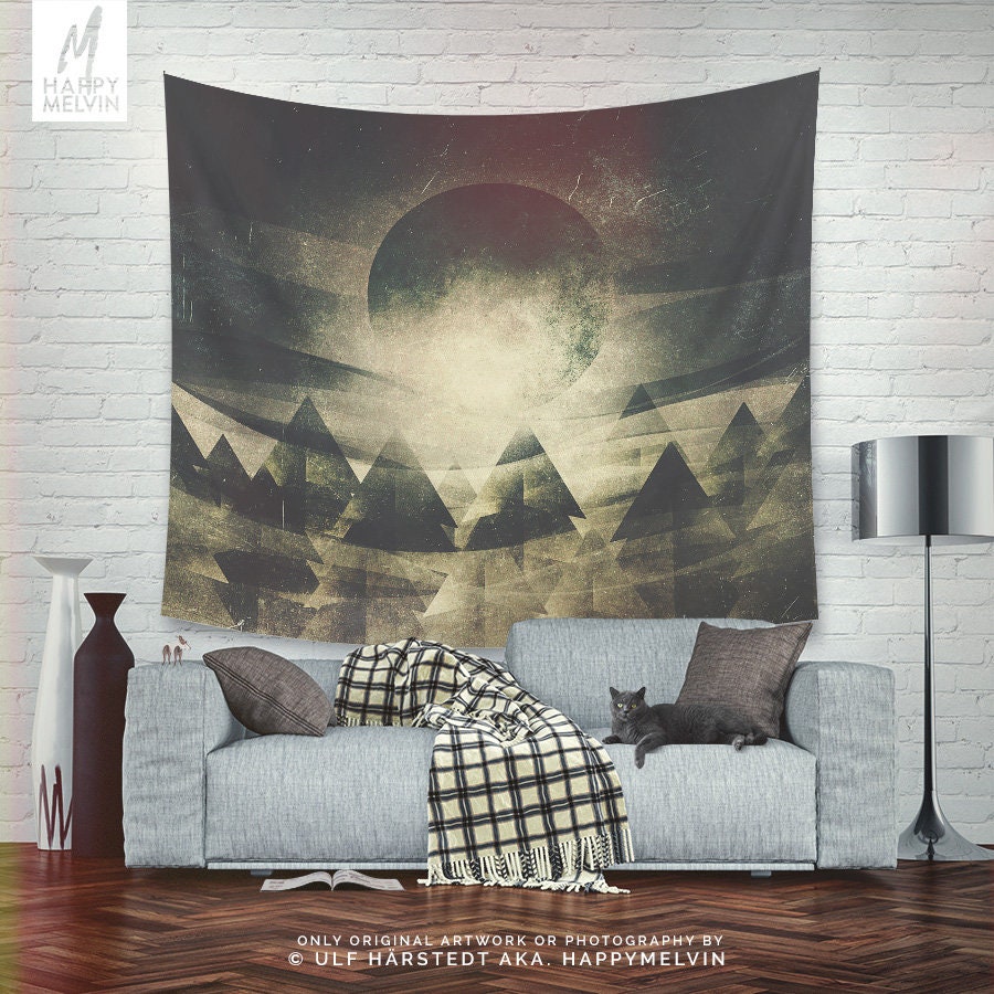 Moon Child Tapestry Abstract Nature Wall Hanging Artsy Dorm And