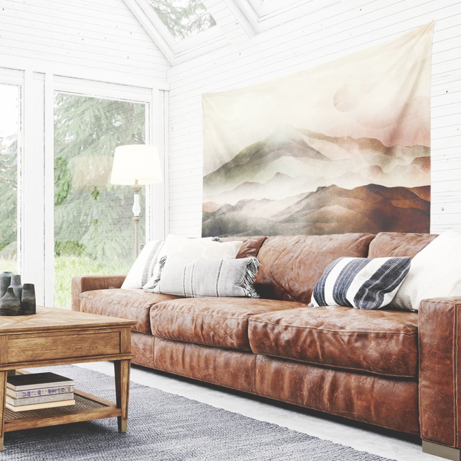 Asian Mountains Wall Tapestry Landscape Art Tapestries Large - Etsy