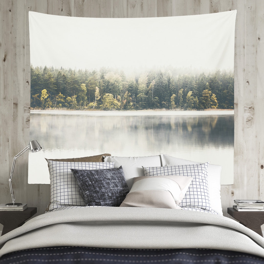 Minimalist Wall Tapestry, dorm nature tapestry, large wanderlust living