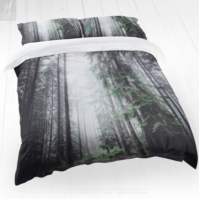 Enchanted Forest Duvet Cover Nature Bed Linen Forest Bedding Set Making A Unique Bedroom Decor Twin Queen And King Size
