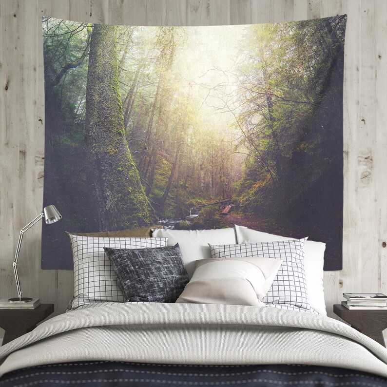 Enchanted Forest Tapestry Nature Wall Tapestry Large Wall Etsy