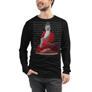 Buddha Mindfulness Buddhist Gautama Buddhism Loving Kindness Unisex Long Sleeve Tee