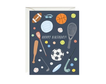 Carte D Anniversaire Sportive Etsy France