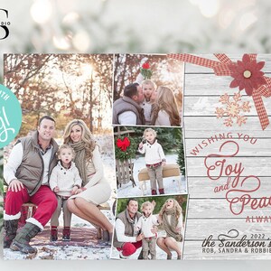 4 Foto di auguri di Natale - Pace e gioia - Fai da te a Corjl - File digitale