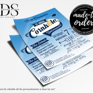 Cornhole Tournament Flyer / Einladung - Digital File - Made to Order