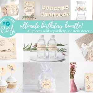 Mother Goose Nursery Rhyme - Birthday / Baby Shower Bundle - Edit Yourself In Corjl - Digital Files