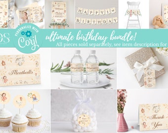Mother Goose Nursery Rhyme - Birthday / Baby Shower Bundle - Edit Yourself In Corjl - Digital Files